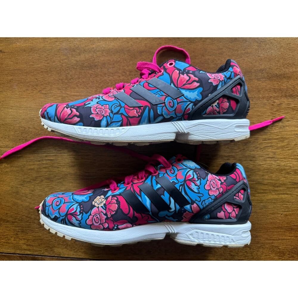 Adidas ZX Flux Floral Torsion Sneakers Women's 7.5 Pink Blue BB3791 - Picture 3 of 10
